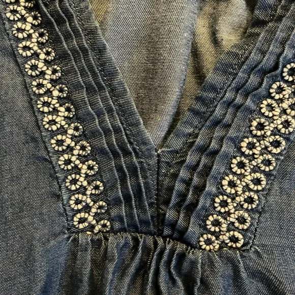 2/$30 Jones New York Sleeveless V-Neck Stitching High-Low Blouse SZ S Breathable - Picture 4 of 7